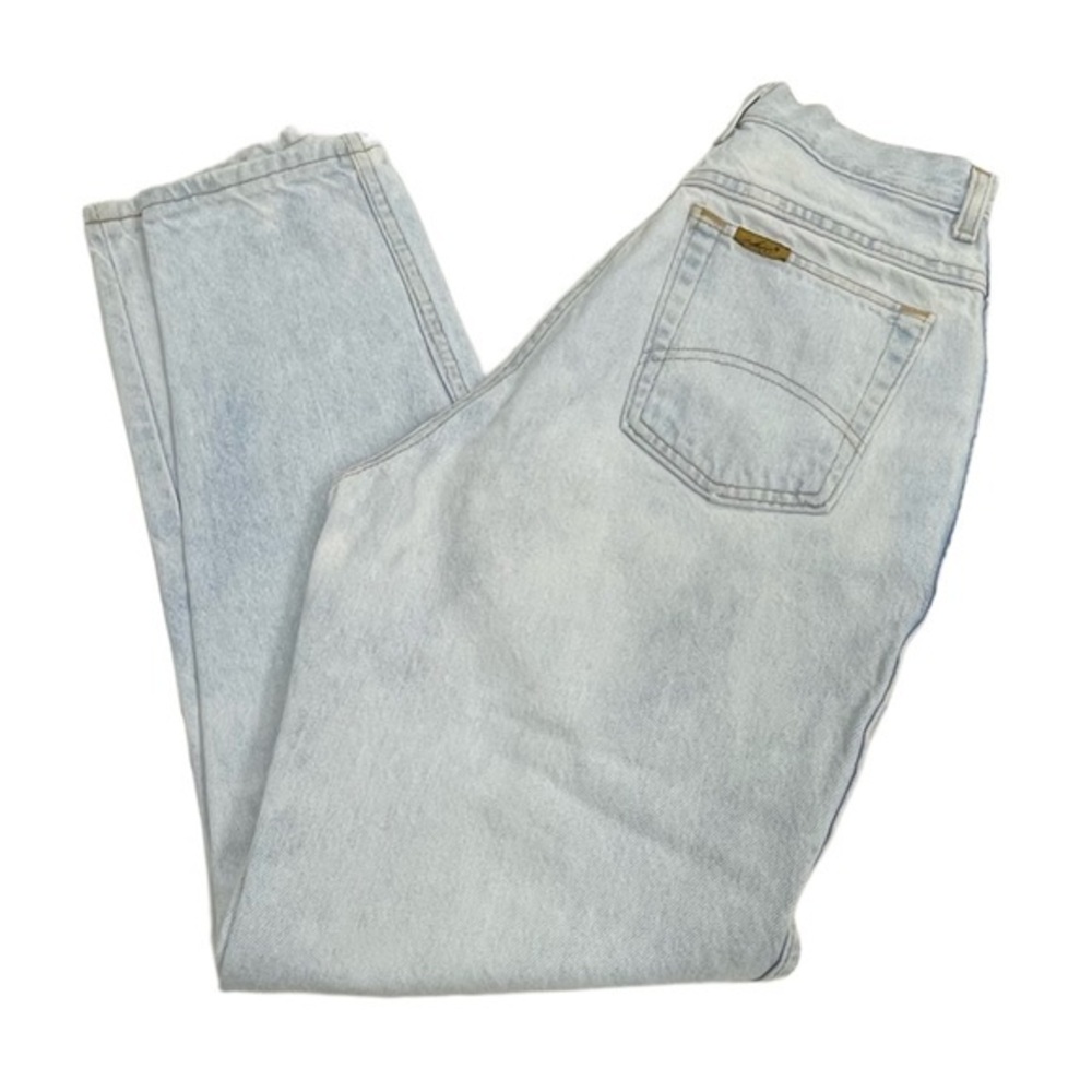Vintage Chic acid faded pleated retro distressed jeans womens size Small